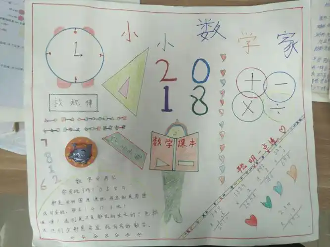 六年级数学手抄报五年级数学手抄报简单2021年小学二年级数学手抄报二