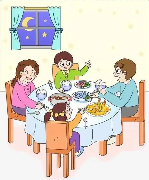 晚餐是一家人聚得最齐的时候,所以难免丰盛些,灯火闲坐,家人
