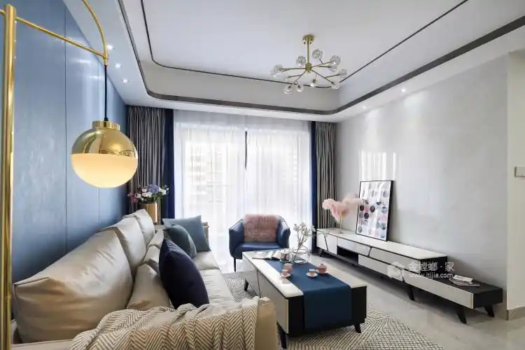 120平米现代装修设计效果图实景案例_120平中亨都市花园现代风格