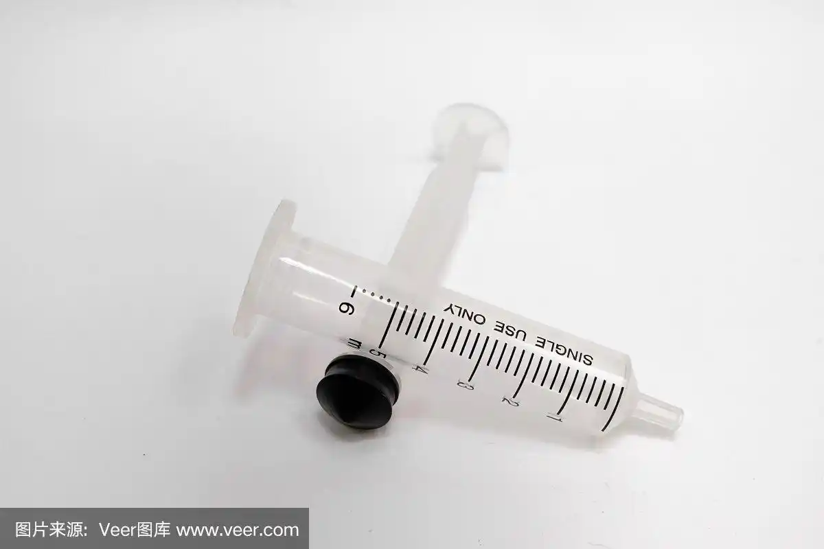 注射器6ml,白色黑底