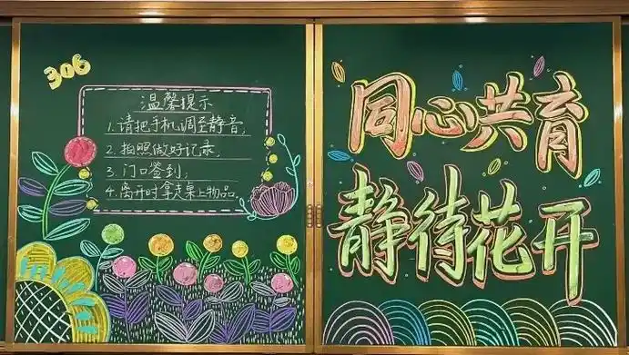 家长会黑板报.#黑板报粉笔画 #家长会 #家长会黑板报 #家 - 抖音