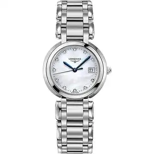 瑞士浪琴longines心月系列贝母盘钢带石英女士腕表l8.112.4.87.