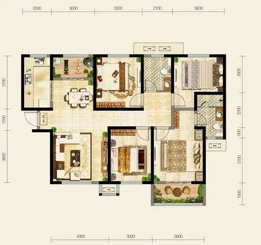 92㎡_上上国风2期·东府户型图-渭南搜狐焦点网