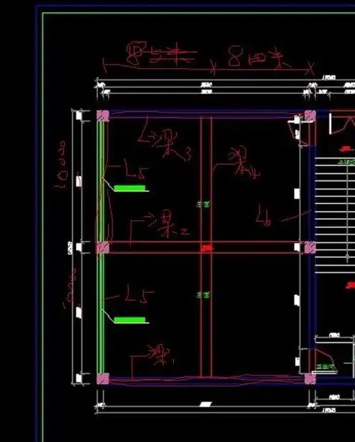 横跨度10米,长8米的施工方案,能不能用文字解释一下,比方说梁上怎么配