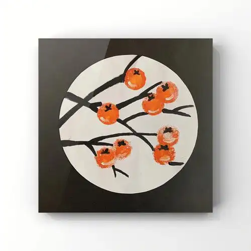 活动主题:柿柿如意活动领域:美术活动设计意图:秋天是收获的季节,柿子