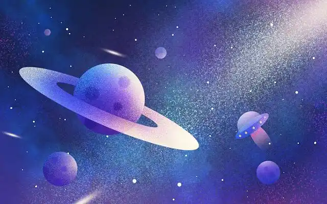 点火背景插画航天日宇航员星地球空宇宙星空唯美太空星球星星写实梦幻