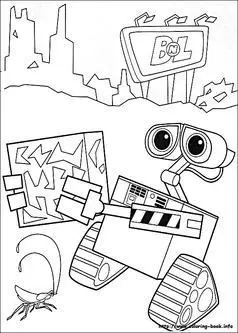 机器人总动员的简笔画