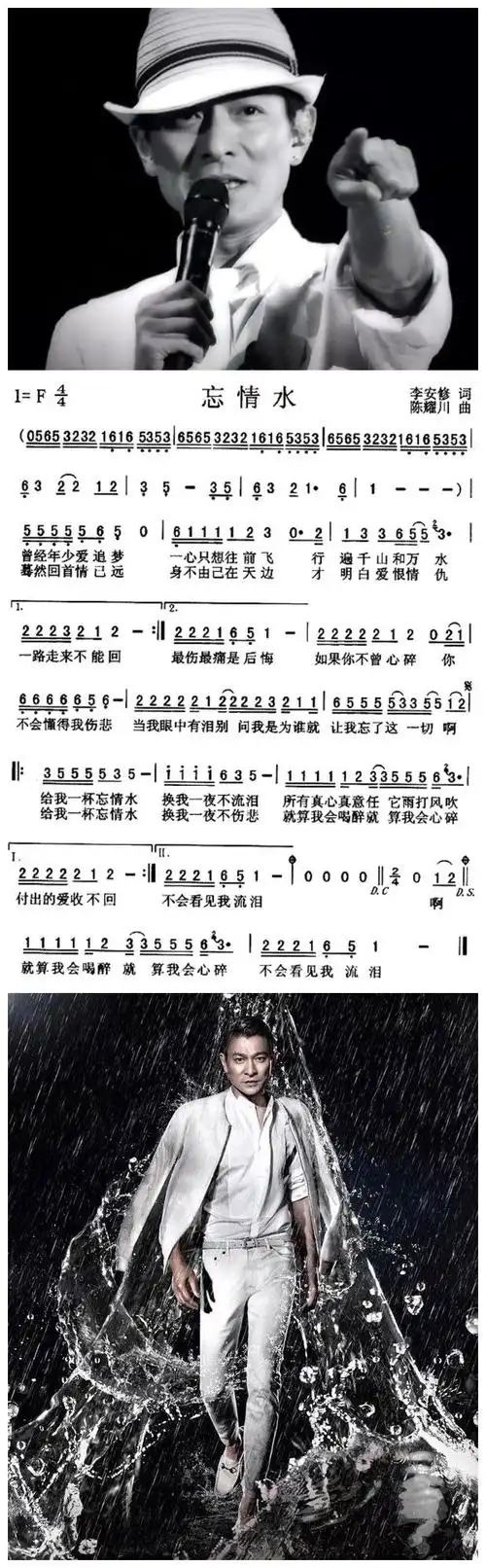 刘德华-《忘情水》(简谱)