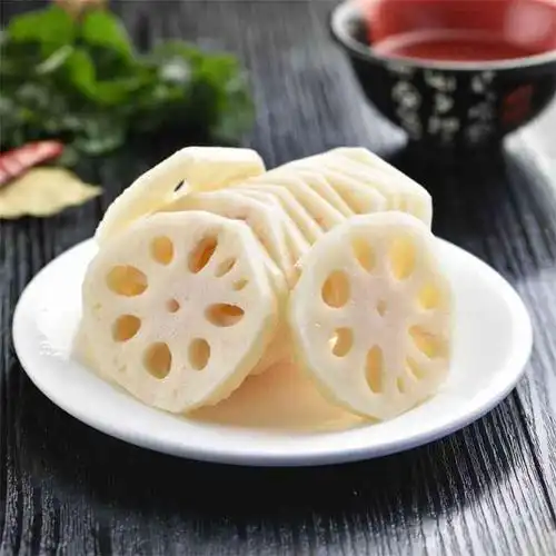 莲藕片新鲜冷冻脆甜嫩菜藕片火锅美食营养材料尚品莲皇产地批发供应