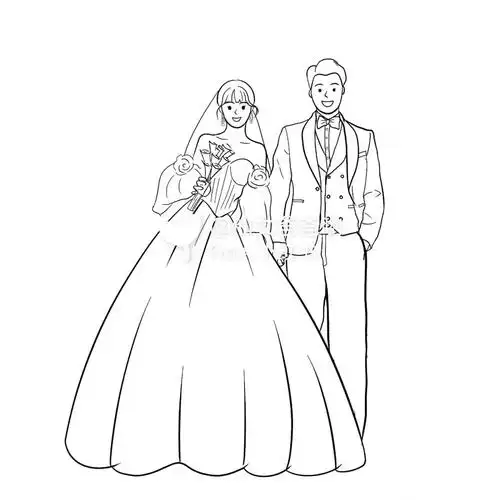 你发照片我来画#手绘婚纱照  #人形立牌  #手绘婚纱照请柬  #手绘头像