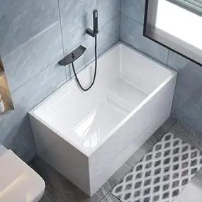 亚克力独立式小户型浴缸日式坐式深泡家用浴缸迷你方形网红小浴缸