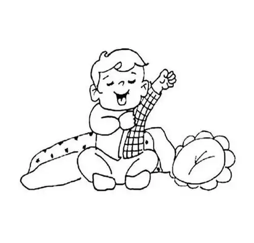 起床穿衣服的小朋友简笔画起床穿衣服的小朋友简笔画步骤图片大全