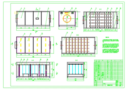生物法除臭设备cad成套图纸