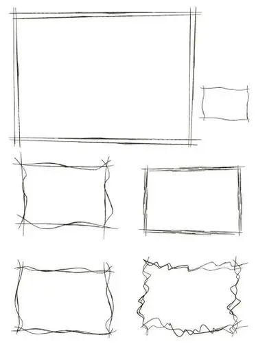 简单实用的黑白边框素材(手帐,手绘素材)