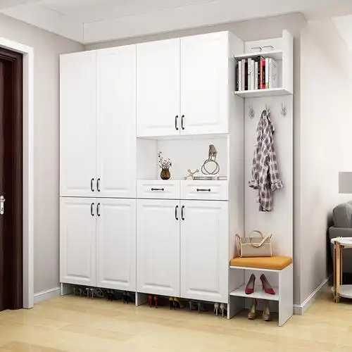 定制入户玄关柜进门口鞋柜衣帽柜衣柜家用简约大容量挂衣服门厅柜