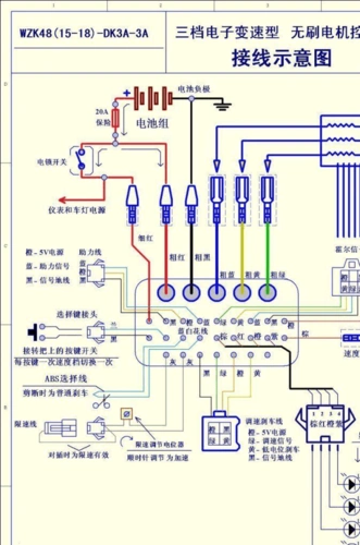 无刷电动车控制器接线说明