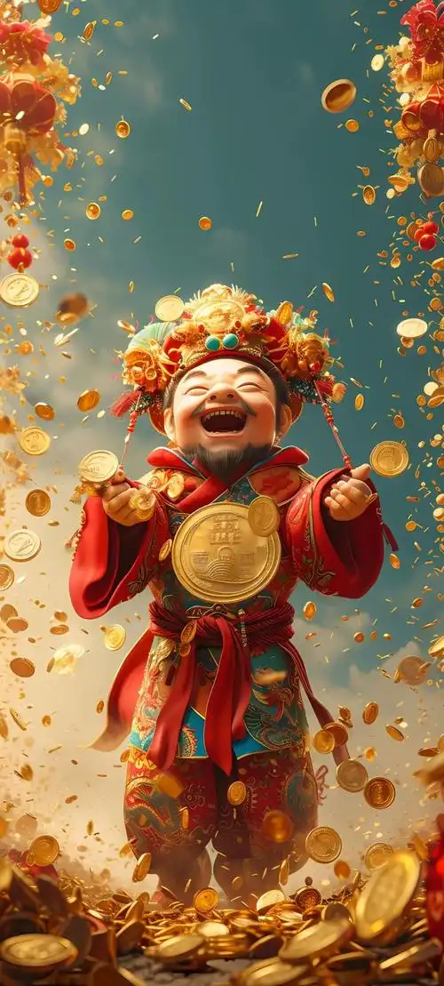 手机壁纸锦鲤游曳水中天传递吉祥与平安