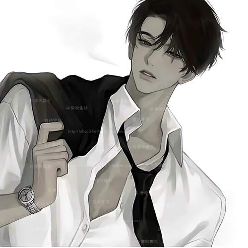 头像男卡通动漫手绘韩系气质男生微信抖音快手高清头像 自动发货