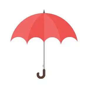 手绘卡通雨伞素材