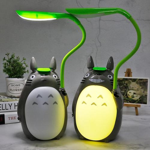 创意led树叶龙猫卡通台灯usb充电儿童学习护眼台灯小夜灯写字灯