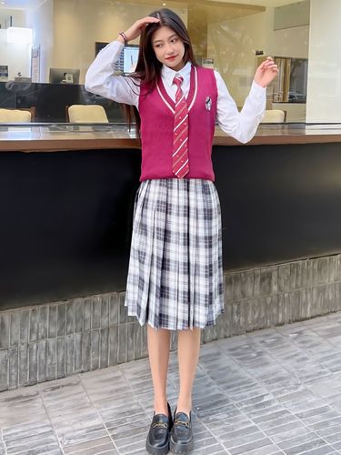 韩版班秋季套装高中中学生毛衣学院校服演出服女运学生校服