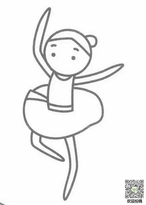 舞蹈女孩简笔画芭蕾舞蹈女孩简笔画