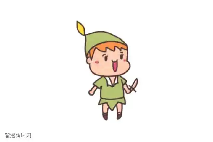 彼得潘简笔画画法步骤