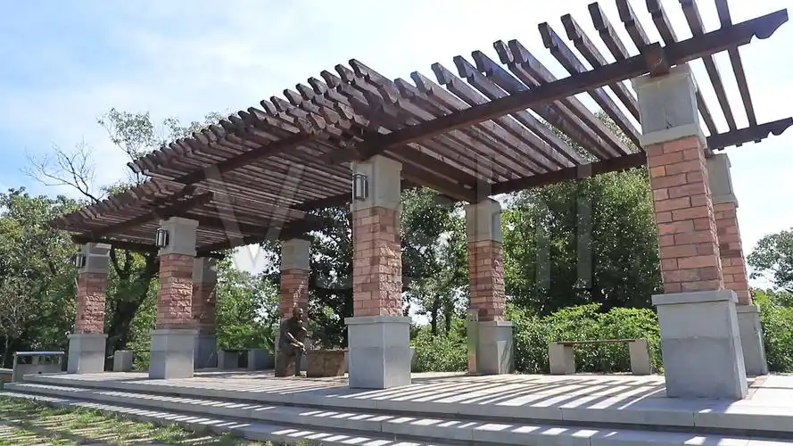 视频素材 实拍视频 景观人文 公园的长廊来自视频原始文件或预览原始