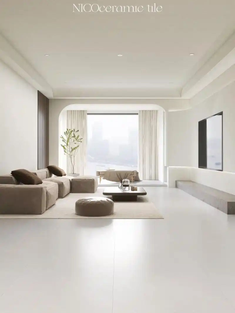 极简奶油风装修就选柔光砖通铺!