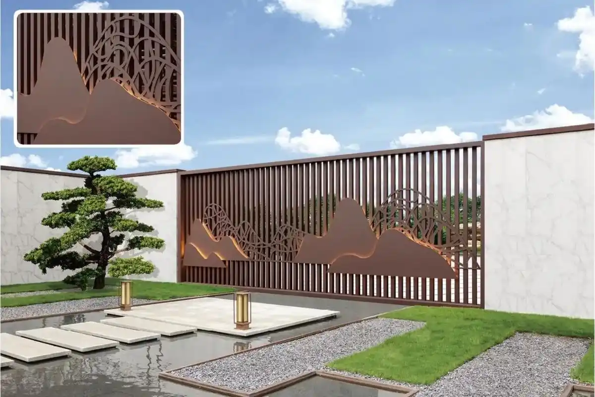 庭院景观设计现代风格庭院围栏景观墙