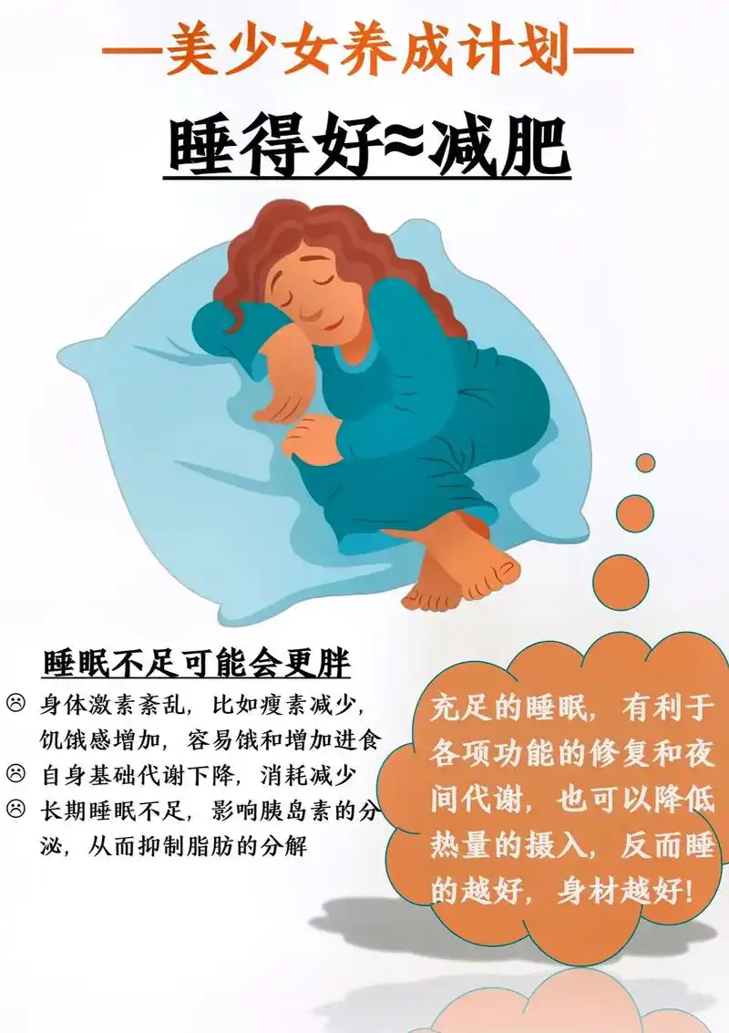 睡眠助你掉秤,皮肤好,还满满幸福感哦!养成美少女,你需要高质 - 抖音