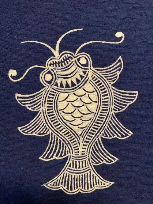 非遗苗族蜡染传统图案鱼儿篇