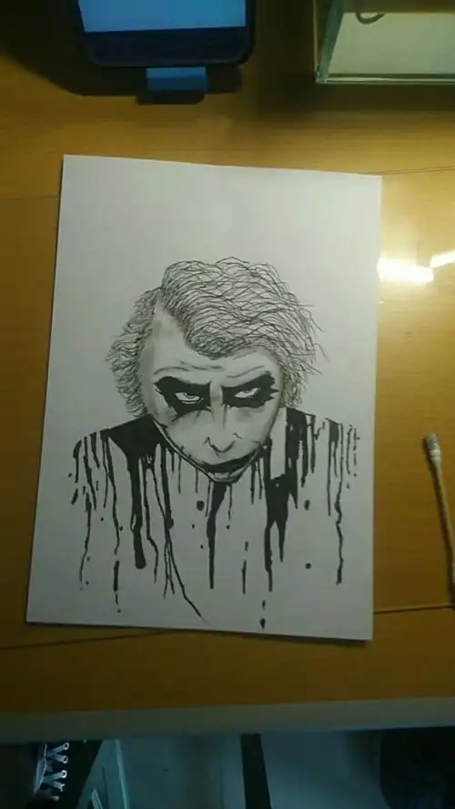 画个希斯莱杰的经典小丑形象.咳咳,稍微有点.97