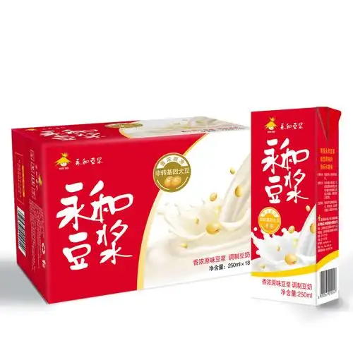 永和豆浆瓶装豆奶整箱250ml*18盒装