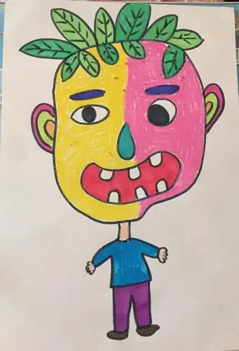 夸张的脸简笔画手工