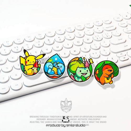 可爱卡通水滴趣味车窗装饰贴个性摩托电动车汽车装饰贴笔记本贴纸