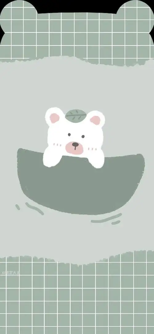 小熊壁纸有可爱的熊耳朵哦