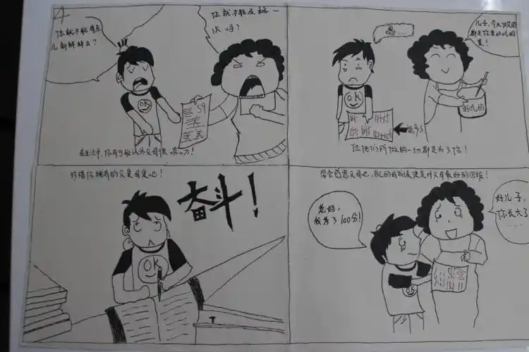 【商业学校】心理健康四格漫画创作评比第一波