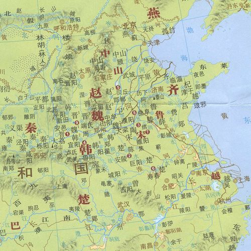 古代战国地图 战国时期 历史疆域版图 战国七雄地图 图说中国历史.