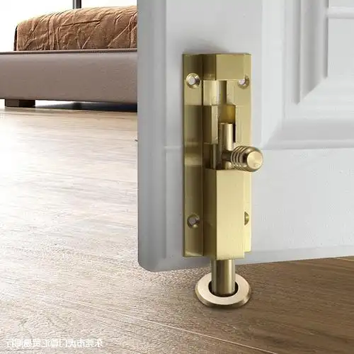 免打孔不锈钢防盗门插销门栓房门木门明装加长加厚大门专用地插销