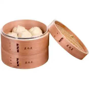 竹蒸笼蒸尚美黄家蒸笼蒸屉加深柳杉木蒸格饭桶家用竹制小笼包蒸锅笼屉