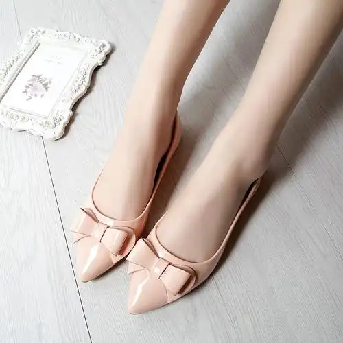 2020瓢鞋春秋女平跟尖头蝴蝶结小码单鞋女33平底鞋大码女鞋41-43