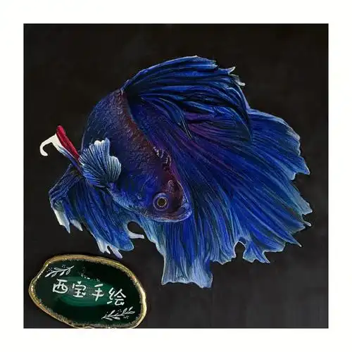 马克笔彩铅斗鱼