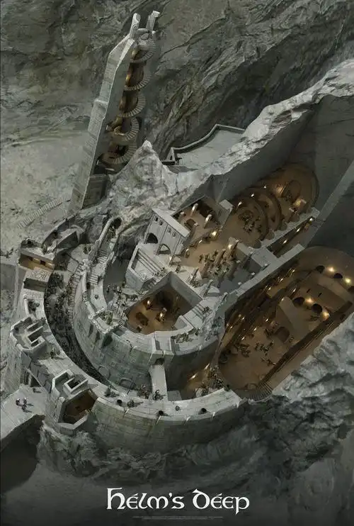 配图看魔戒71:圣盔谷攻守之夜