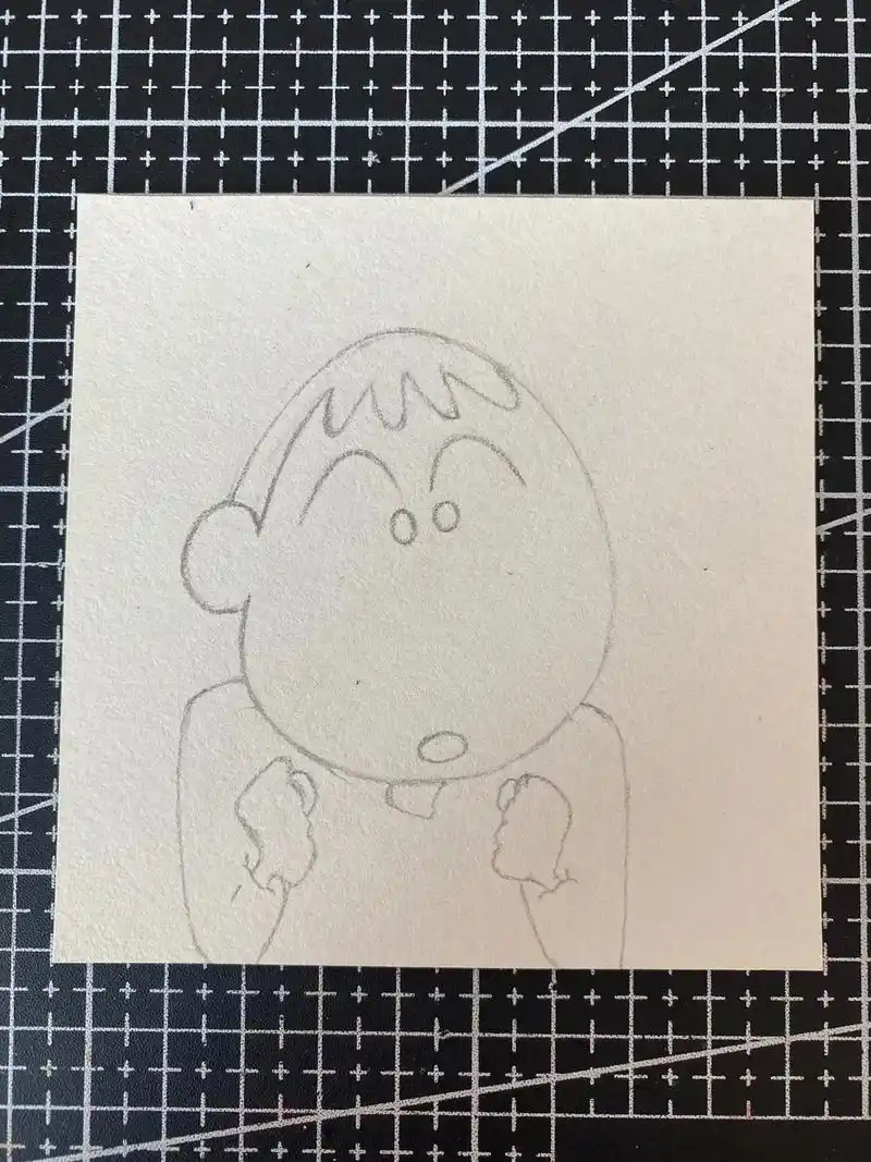 蜡笔小新 阿呆是蜡笔小新里最温柔的人吧, #画画 #临摹