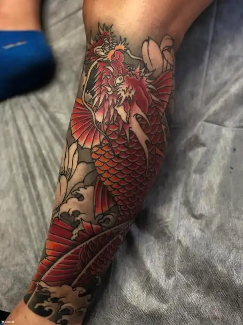 鳌鱼_纹身图案手稿图片_孙剑的纹身作品集