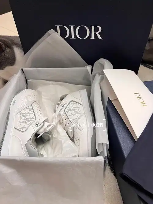 diorb27低帮白色运动鞋