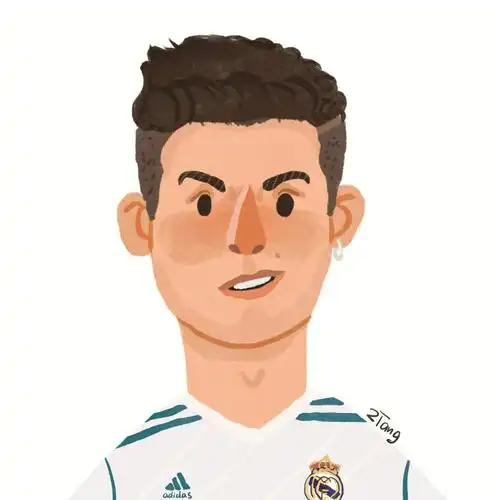 球星头像插画766c罗