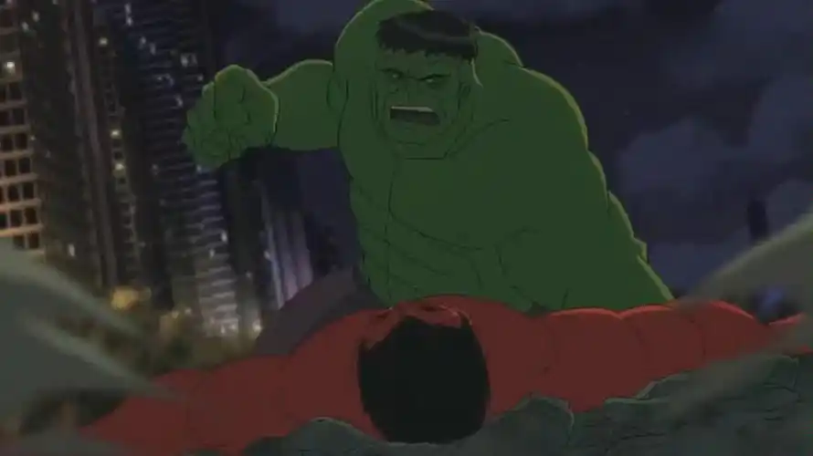 红浩克vs绿巨人,最后成了合体,惊呆了旁边的同伙.