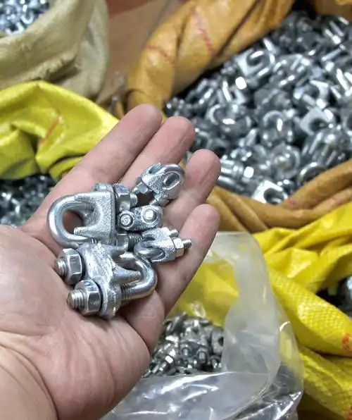 国标重型镀锌u型线夹钢丝绳卡扣锁扣锁紧钢绞线头铁丝拧紧 m15国标